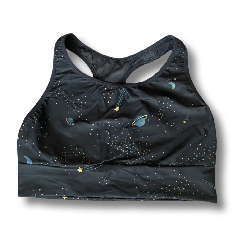 Victoria Sport dark grey, celestial racerback sports bra, lightly lined (M)